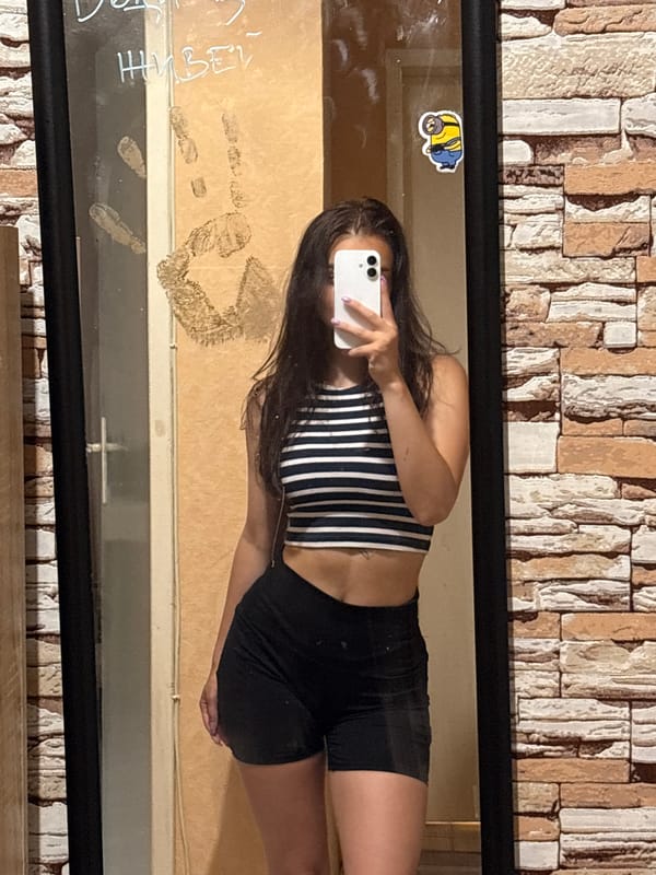 Mirror selfie and flex shot in Burgas, Bulgaria