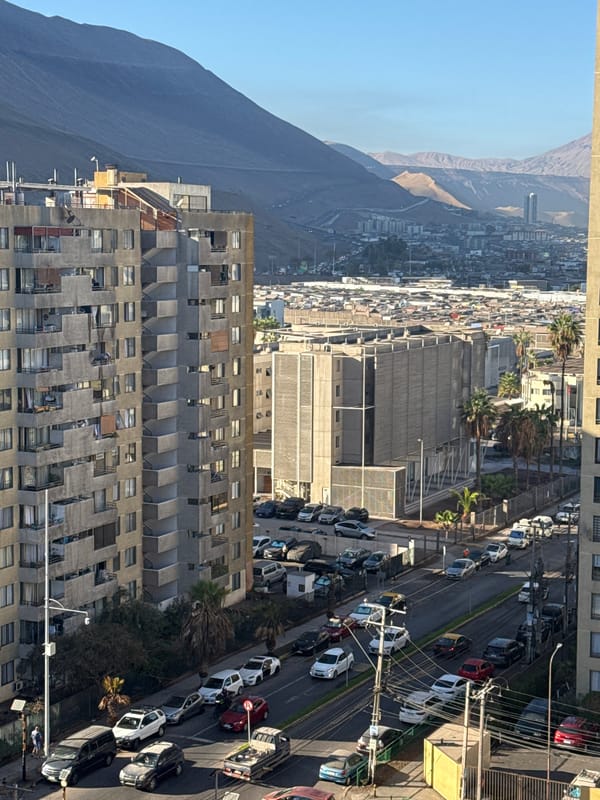 Elevated urban observations capture busy streets and basketball court