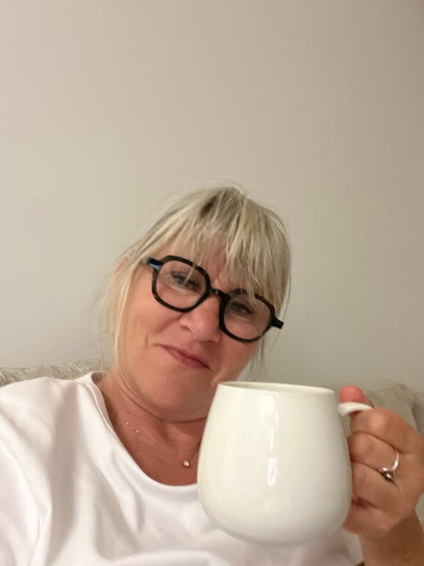 Morning routine in Cannes: coffee indoors, then heading out