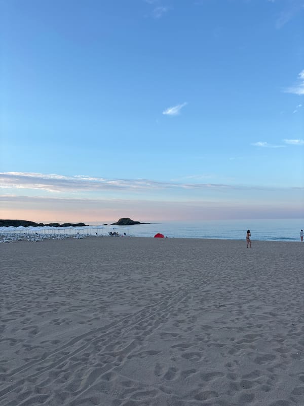 Sunset hour along the Lozenets beachfront in Bulgaria