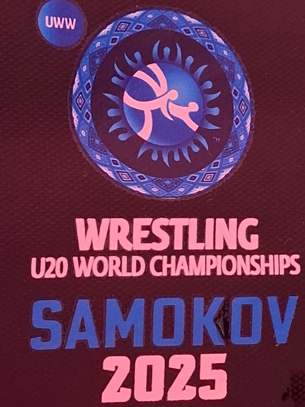 U20 World Wrestling Championships logo spotted in Samokov, Bulgaria