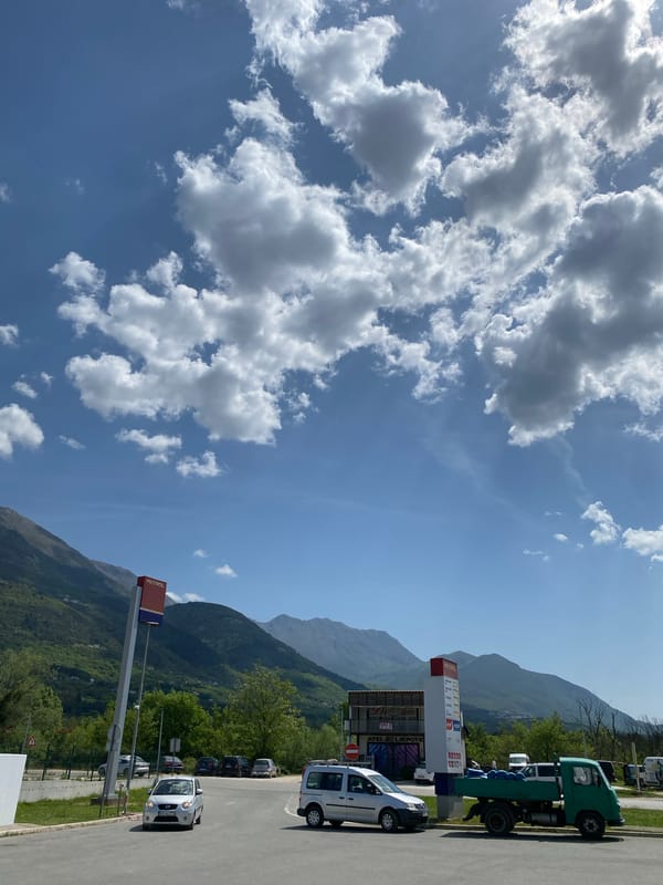 Sunny mountain scenery documented in Kavač, Montenegro