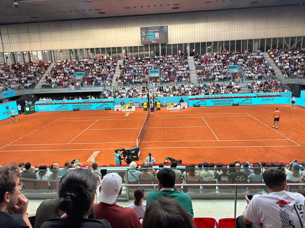 Tennis matches and crowds observed at Madrid Open tournament