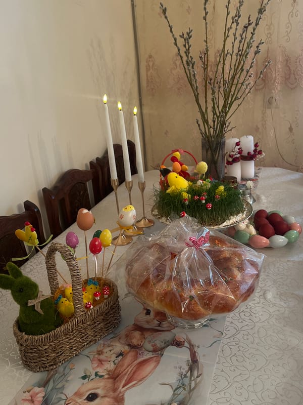Easter celebrations documented in Yerevan homes with traditional decorations