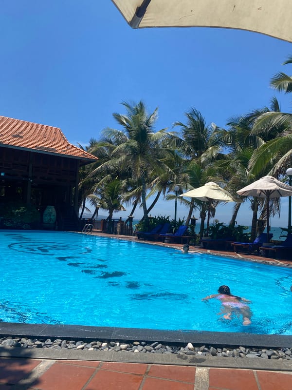 Resort pool day in Phu Thuy Ward, Vietnam