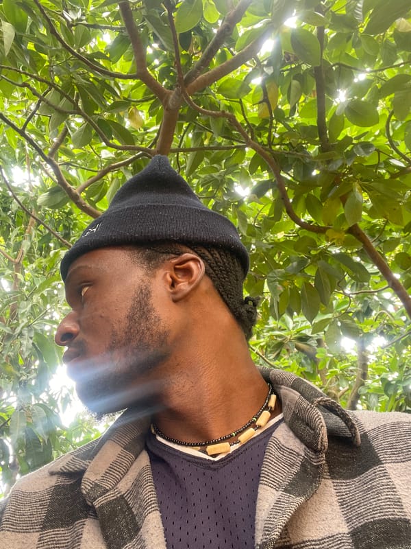 Portrait session beneath tree canopy captured in Jos, Nigeria
