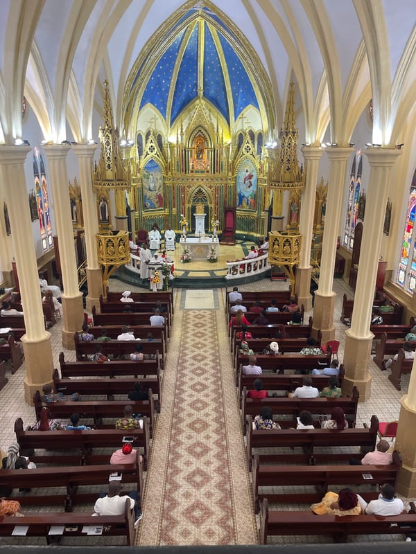 Morning service documented at Malabo Cathedral, Equatorial Guinea