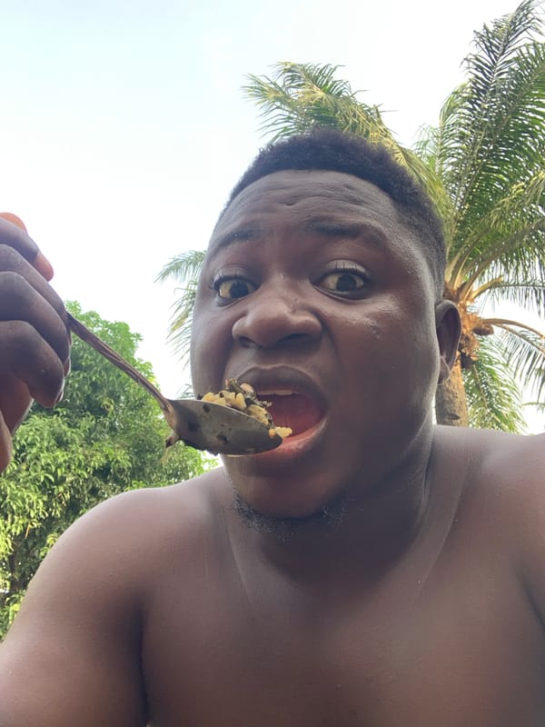 Young person photographed eating foo in Akwanga, Nigeria