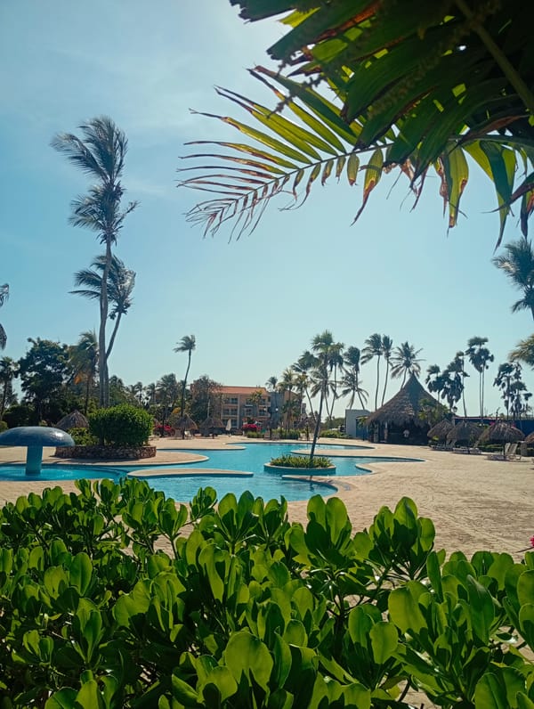 Resort pool and grounds documented at Playa El Agua