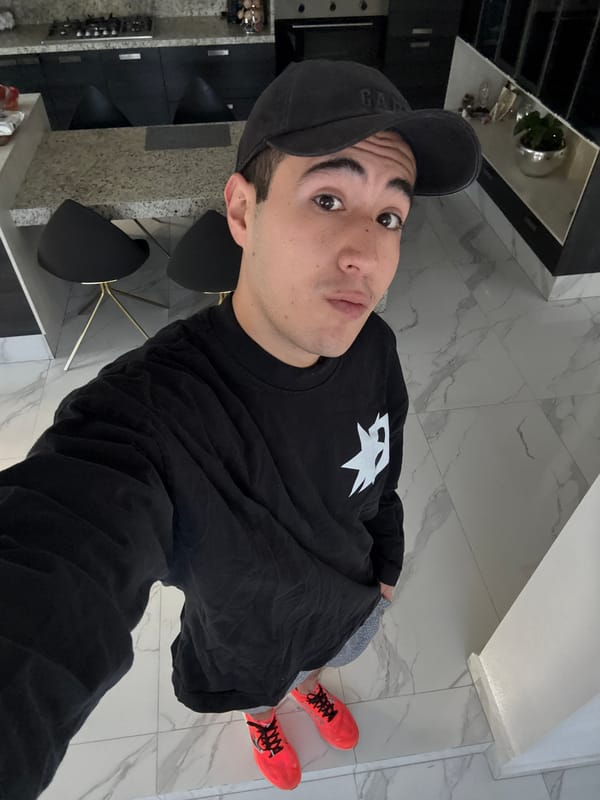 Young man takes selfies at home in Mexico