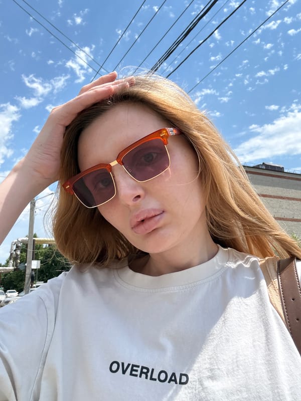 Casual selfie series in and around a car, July 2026