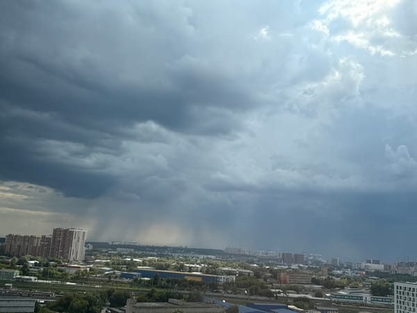 Storm clouds gather over Lyubertsy skyline