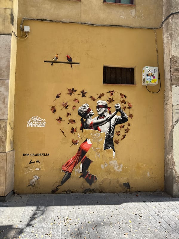 Sunny day at Gothic cathedral square in Barcelona