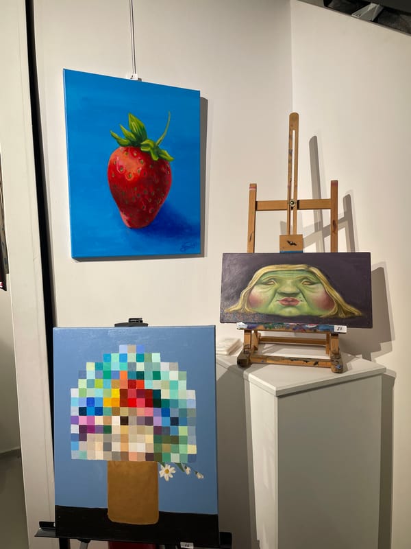 Art exhibition featuring diverse paintings observed in Plovdiv gallery
