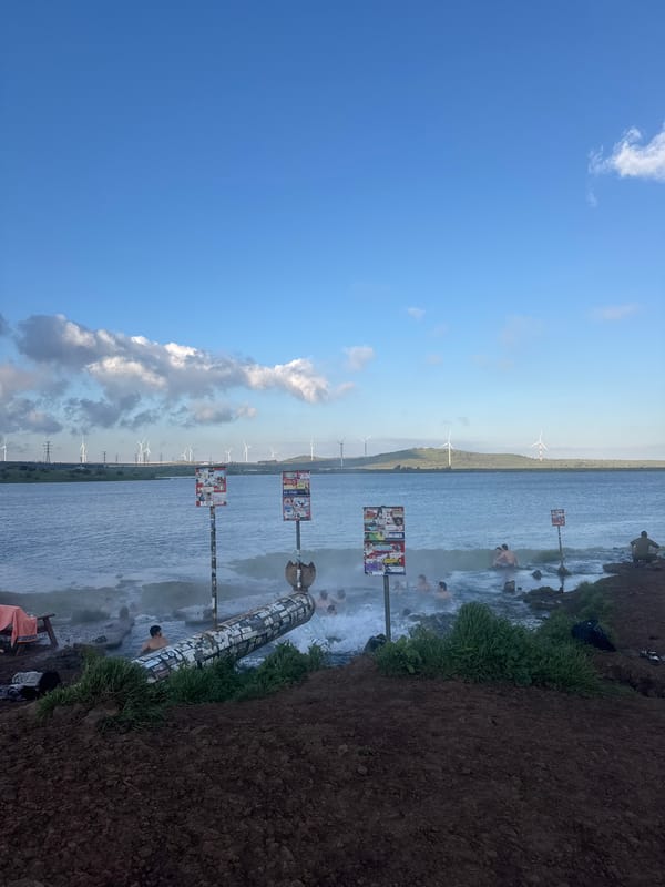 People bathe in Golan water cascade
