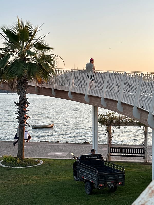Golden hour along the Fethiye waterfront promenade