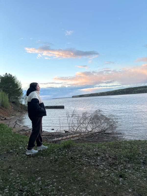 Evening gathering at Kama Reservoir waterfront in Chaikovsky, Russia