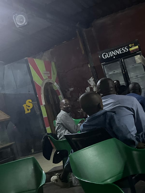 Evening at a bar in Jos, Nigeria