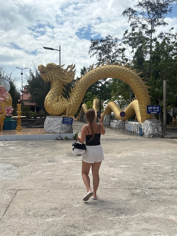 Buddhist temple complex documented in early morning Cam Ranh visit