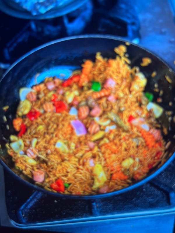 Food and fashion content from a night in Abuja
