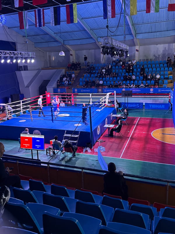 Boxing match draws spectators near Yerevan TV Tower