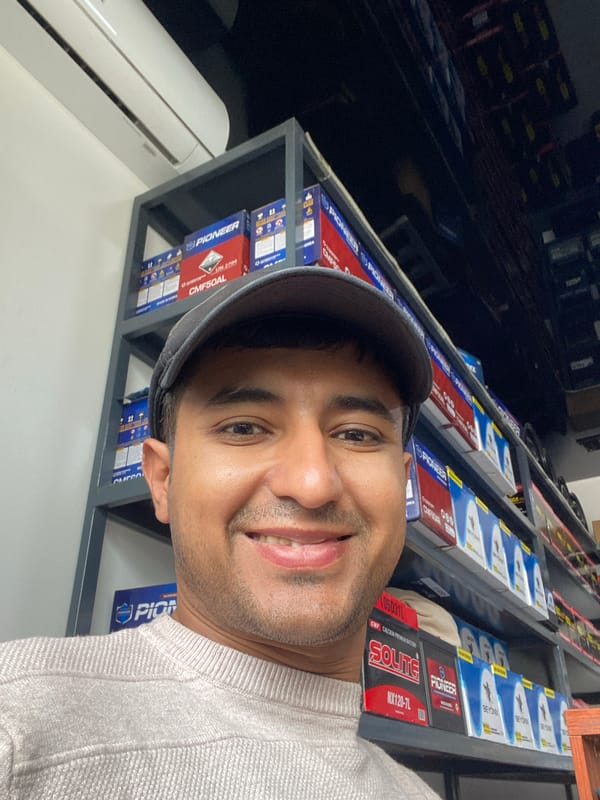 Customer shops at automotive store in Bukhara