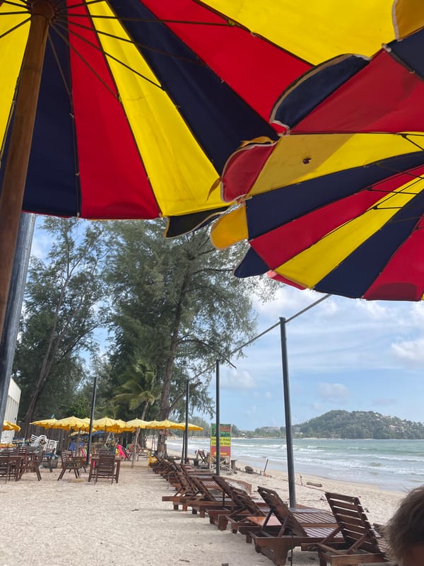 Beach life captured in Choeng Thale, Thailand morning scenes