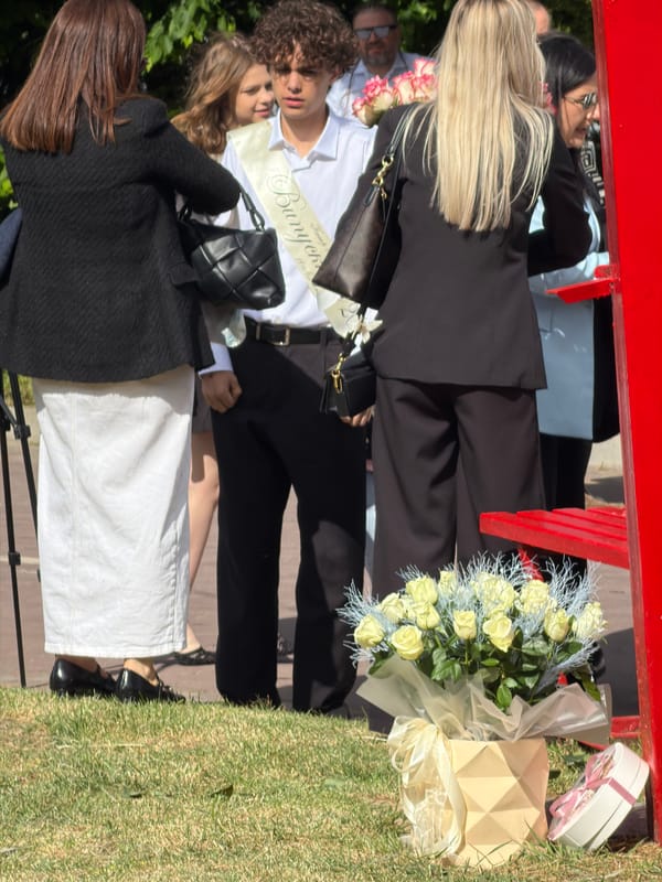 Traditional gathering observed near Ternopil landmark sign