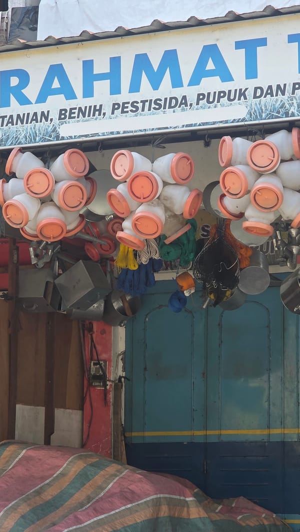 Morning market and street activity observed in Teungoh Baro