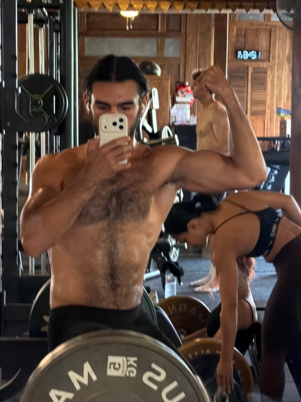 Early morning gym session documented in North Kuta