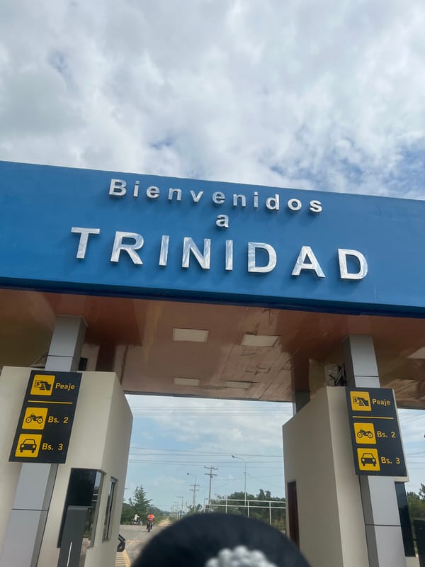 Passing through Trinidad, Bolivia — airport and city art