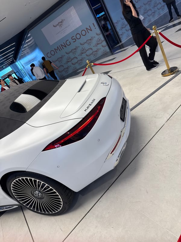 Luxury Maybach on display at Tashkent shopping mall