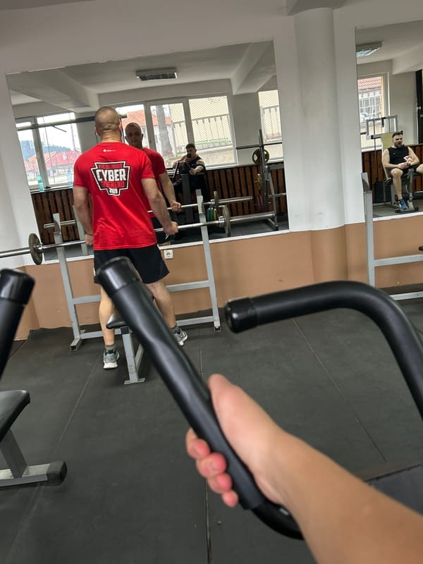 Gym workout and selfies captured in Zlatograd, Bulgaria