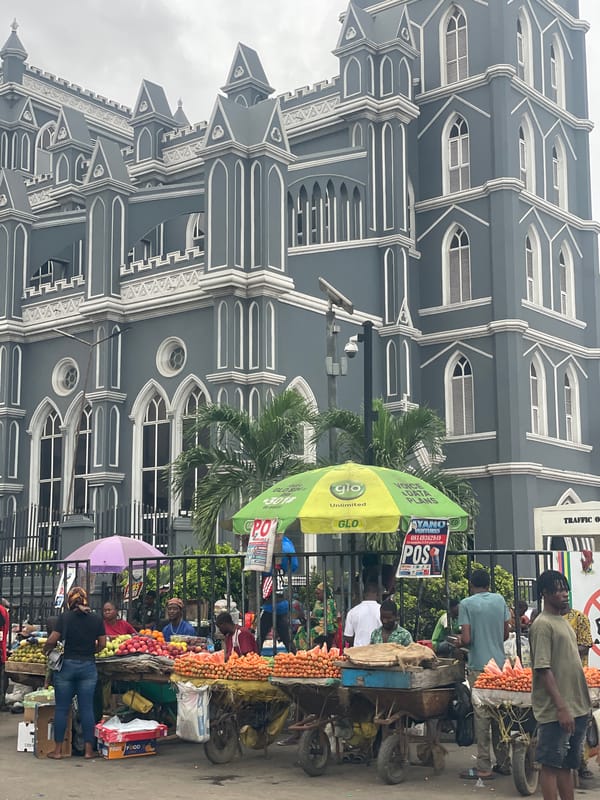 Lagos Cathedral documented under cloudy morning skies