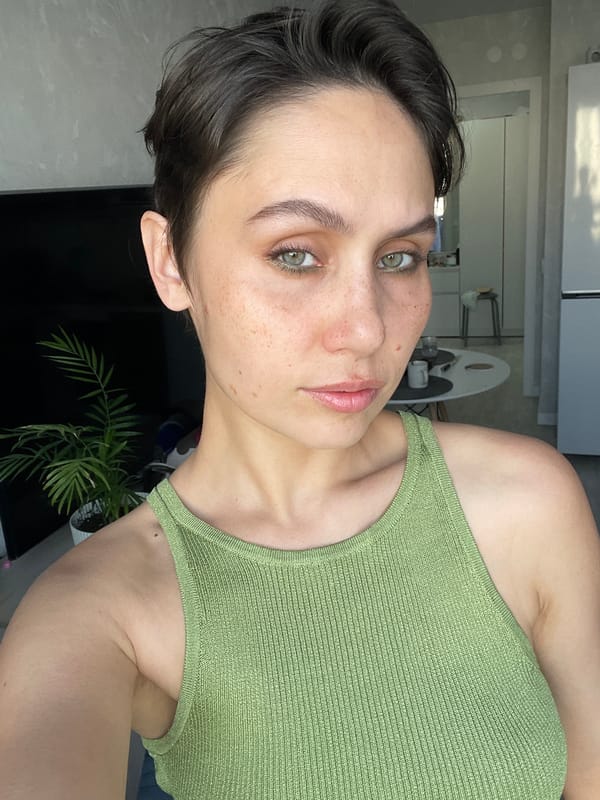 Woman takes selfies in early morning hours in Izhevsk