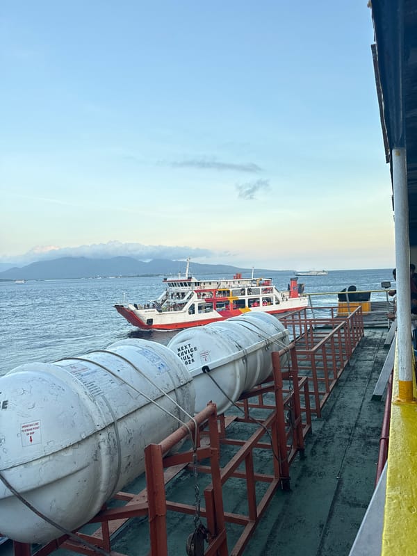 Ferry operations documented in Ketapang, Indonesia waters