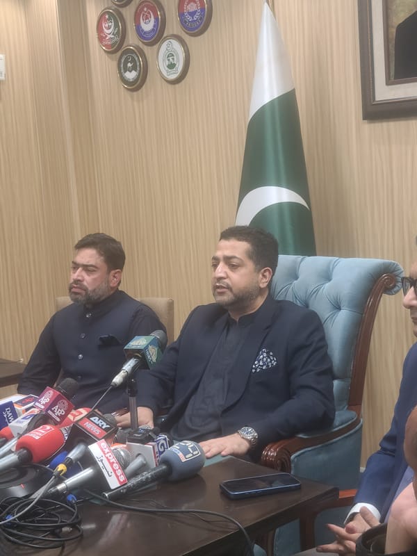 Officials hold press conference in Quetta, Pakistan