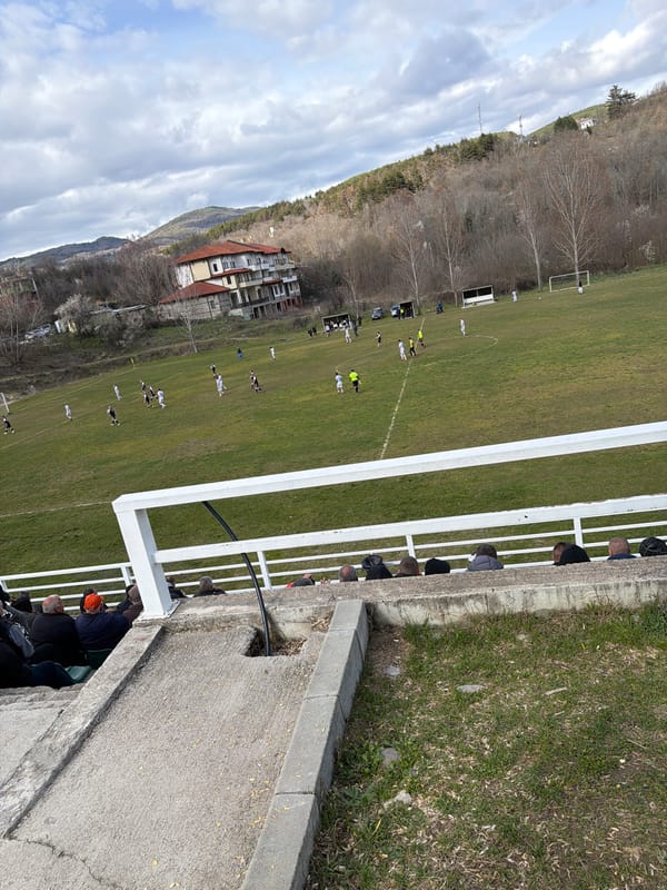 Soccer match draws spectators in Ognyanovo, Bulgaria