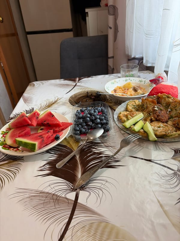 Summer afternoon at home in Tambov, Russia