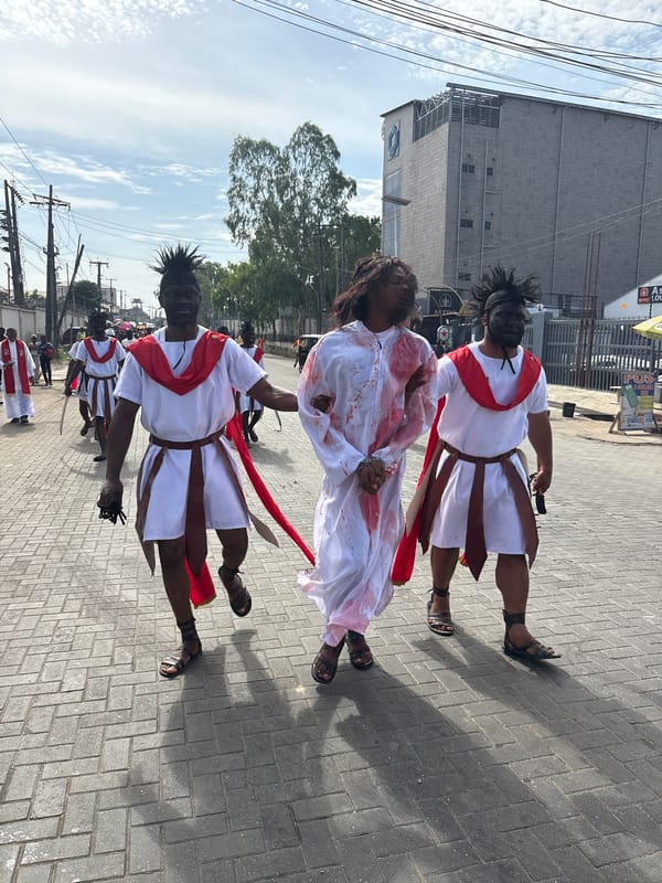 Passion Play reenactment performed in Ikeja, Nigeria