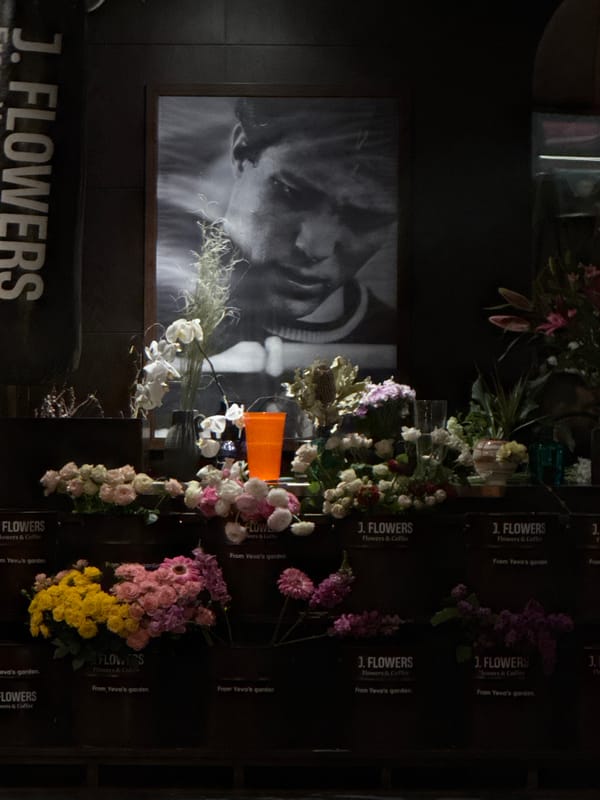 Yerevan residents document rainy afternoon at flower shop, restaurant