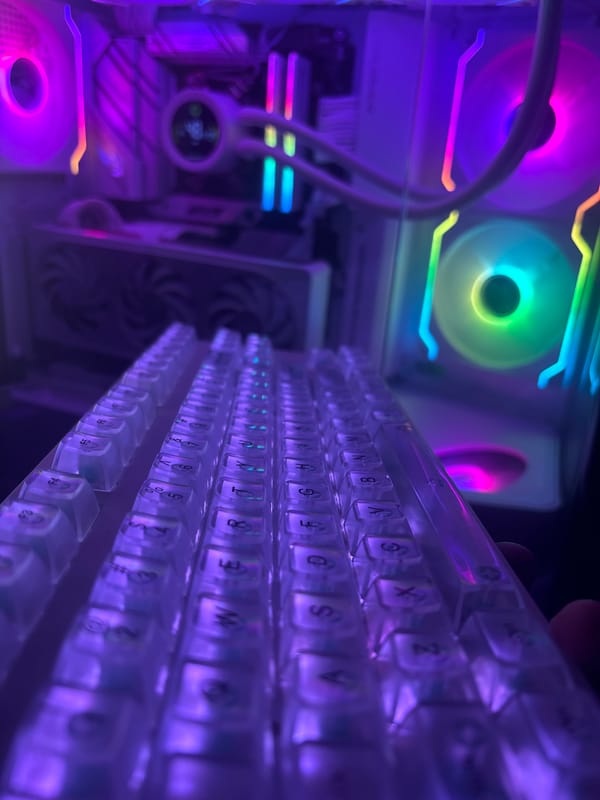White RGB gaming PC build with Hello Kitty vibes
