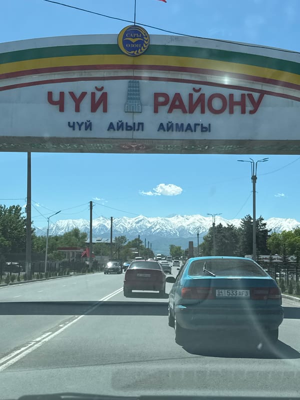 Street scene documented in Tokmok City, Kyrgyzstan