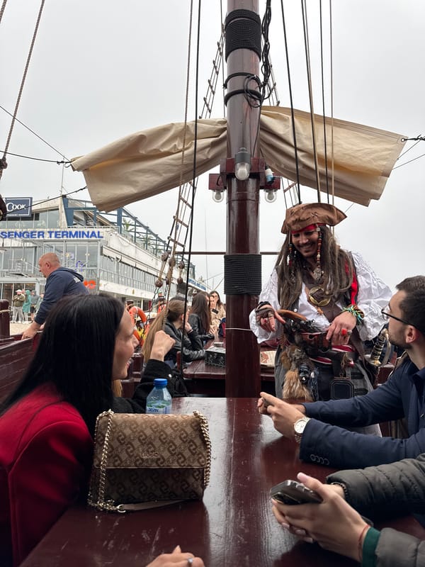 Tourists enjoy pirate-themed boat excursion off Bulgarian coast