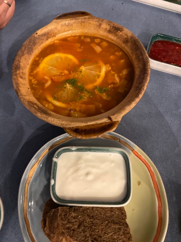 Russian cuisine dining experience captured at Vietnam restaurant