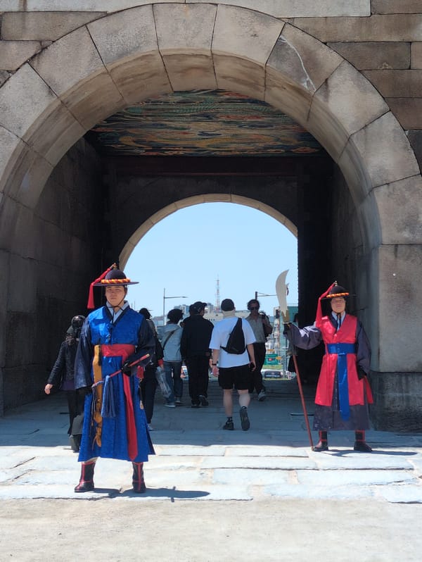 Traditional Korean guard ceremonies documented at Seoul palaces