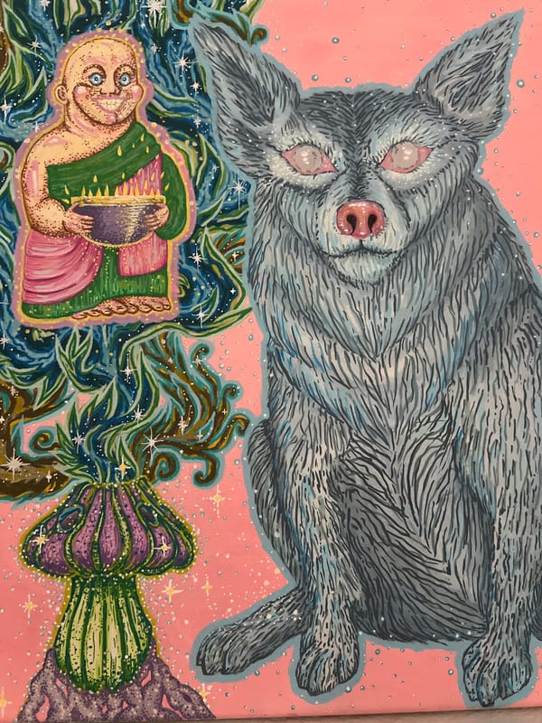 Art gallery visit in Karon features surreal paintings and bonsai