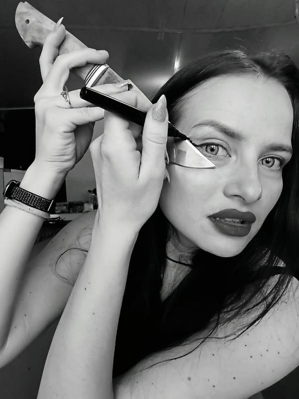 Woman photographed in portrait session in rural Russian village