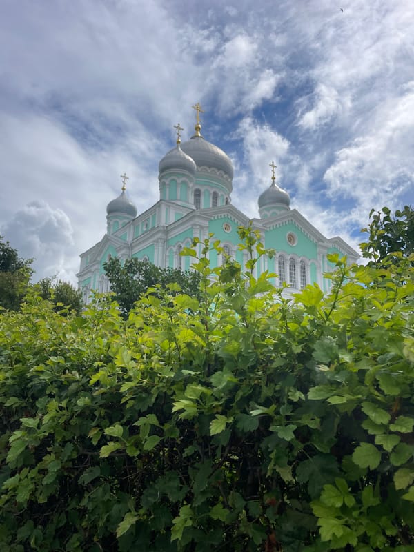 Morning visit to the monastery complex in Diveyevo, Russia