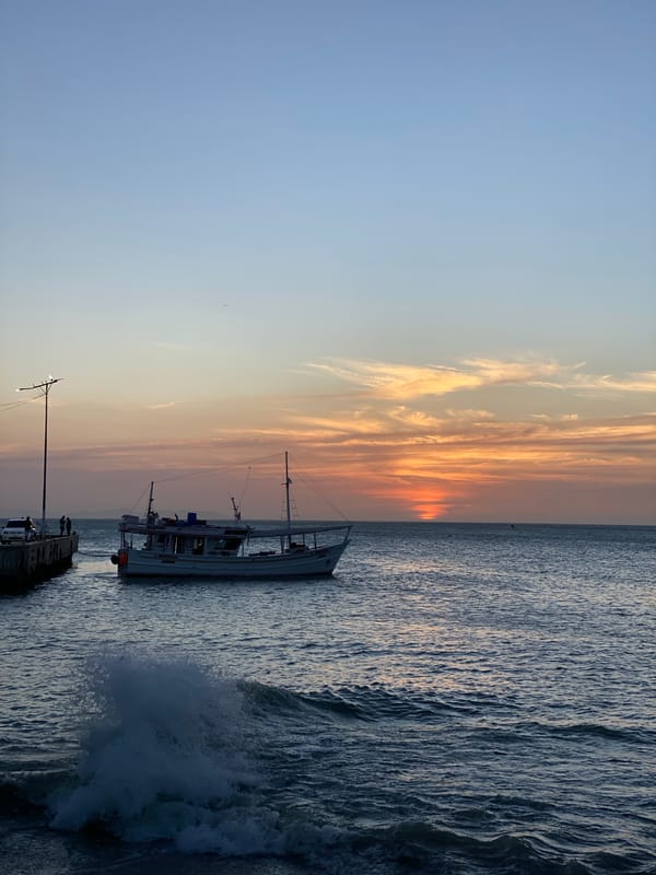 Evening beach activities captured at Juan Griego, Venezuela